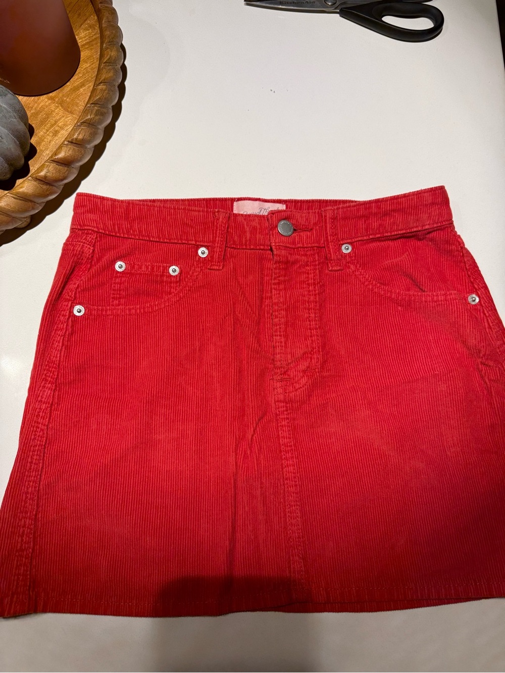 Universal Thread Red Corduroy Mini Skirt